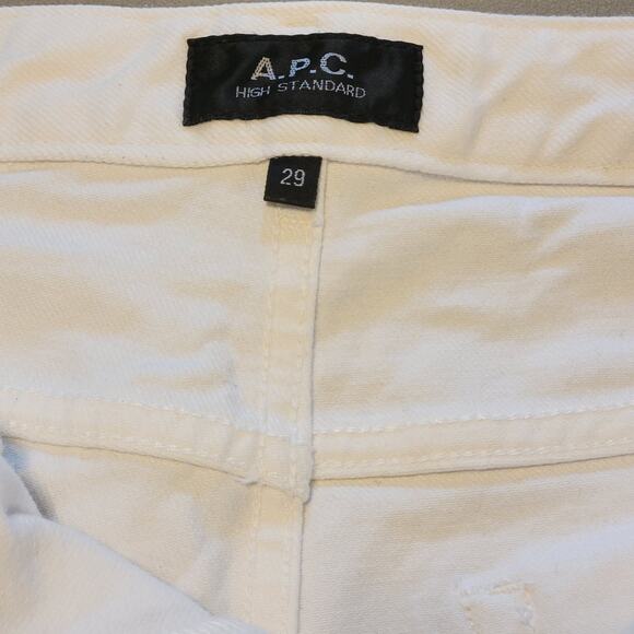 APC Jeans High Standard Womens 29 White Mid Rise Skinny Minimalist Normcore - Picture 3 of 11